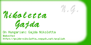 nikoletta gajda business card